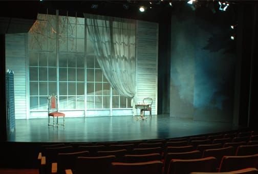 drama stage with chairs and audience area