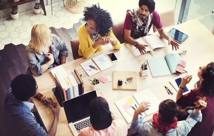 people at desk