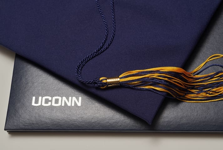 Uconn commencement Cap and tassel