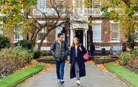 students at University of Liverpool campus
