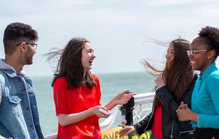 students laughing together