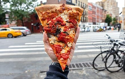 A slice of pizza in New York